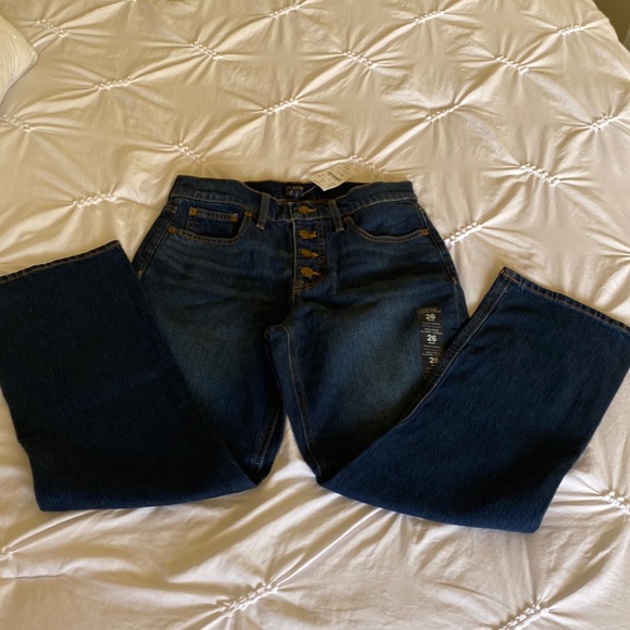 J. Crew mid rise, flare, crop button, fly jeans. Never worn but no tags - Picture 3 of 9